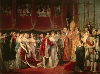 Die Hochzeitszeremonie von Napoleon I. und Erzherzogin Marie-Louise am 2. April 1810